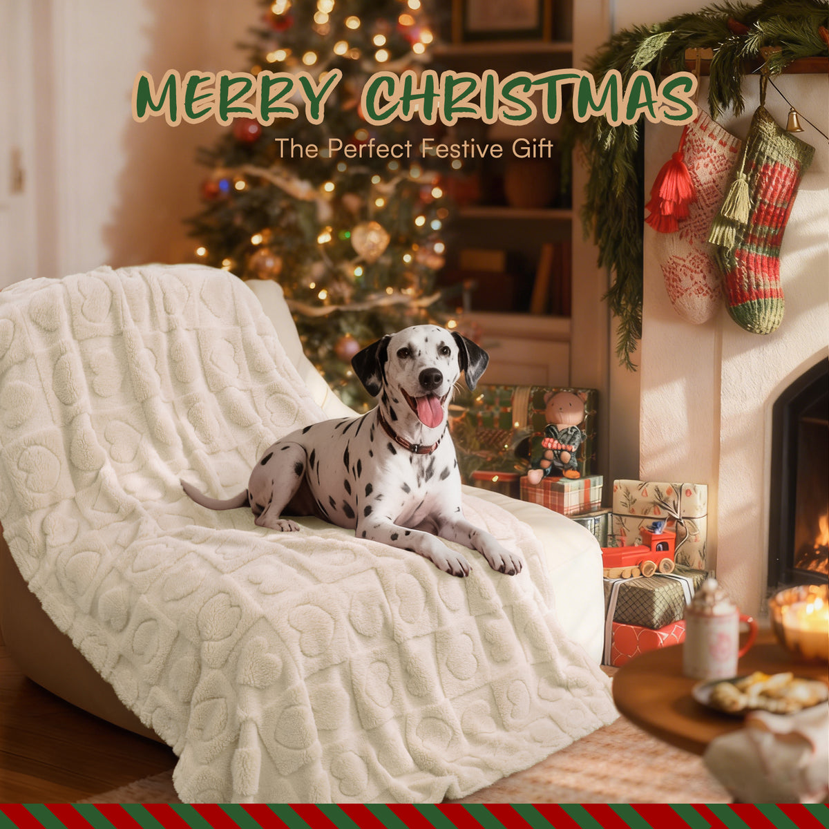 2-Pack Soft Premium Fleece Cozy Calming Pet Blankets for Dogs & Cats