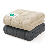 2-Pack Soft Premium Fleece Cozy Calming Pet Blankets for Dogs & Cats