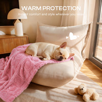 2-Pack Soft Premium Fleece Cozy Calming Pet Blankets for Dogs & Cats