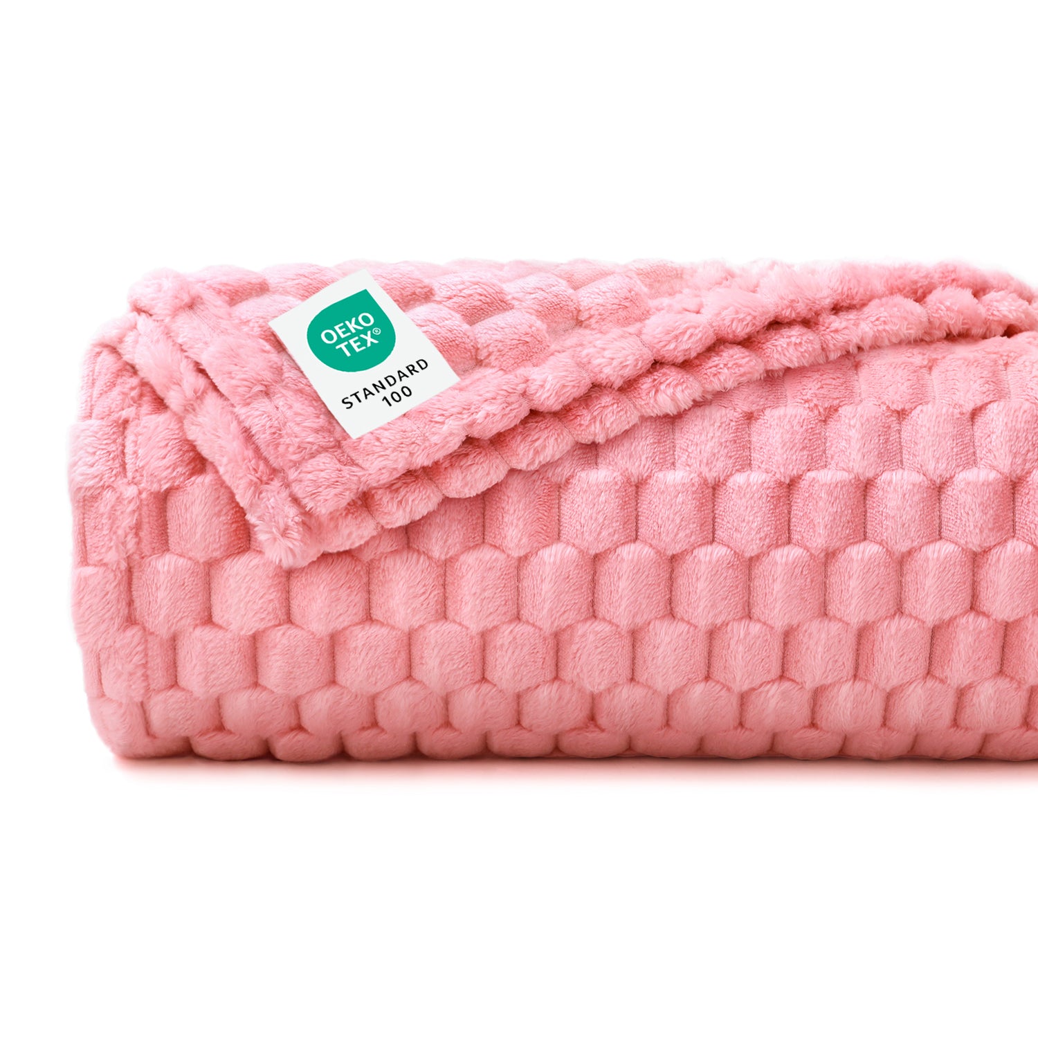 1-Pack 3D Textured Flannel Soft Fleece Pet Blanket for Dogs and Cats