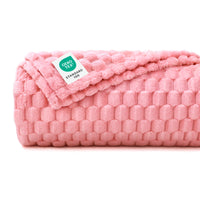 1-Pack 3D Textured Flannel Soft Fleece Pet Blanket for Dogs and Cats
