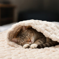1-Pack 3D Textured Flannel Soft Fleece Pet Blanket for Dogs and Cats