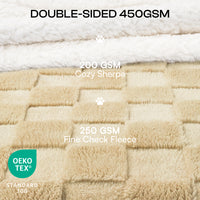 Reversible 3D Jacquard Soft Waterproof Pet Blanket for Large Dogs and Cats