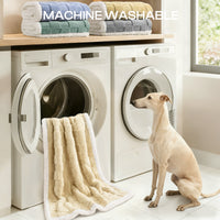 Reversible 3D Jacquard Soft Waterproof Pet Blanket for Large Dogs and Cats