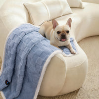 Reversible 3D Jacquard Soft Waterproof Pet Blanket for Large Dogs and Cats