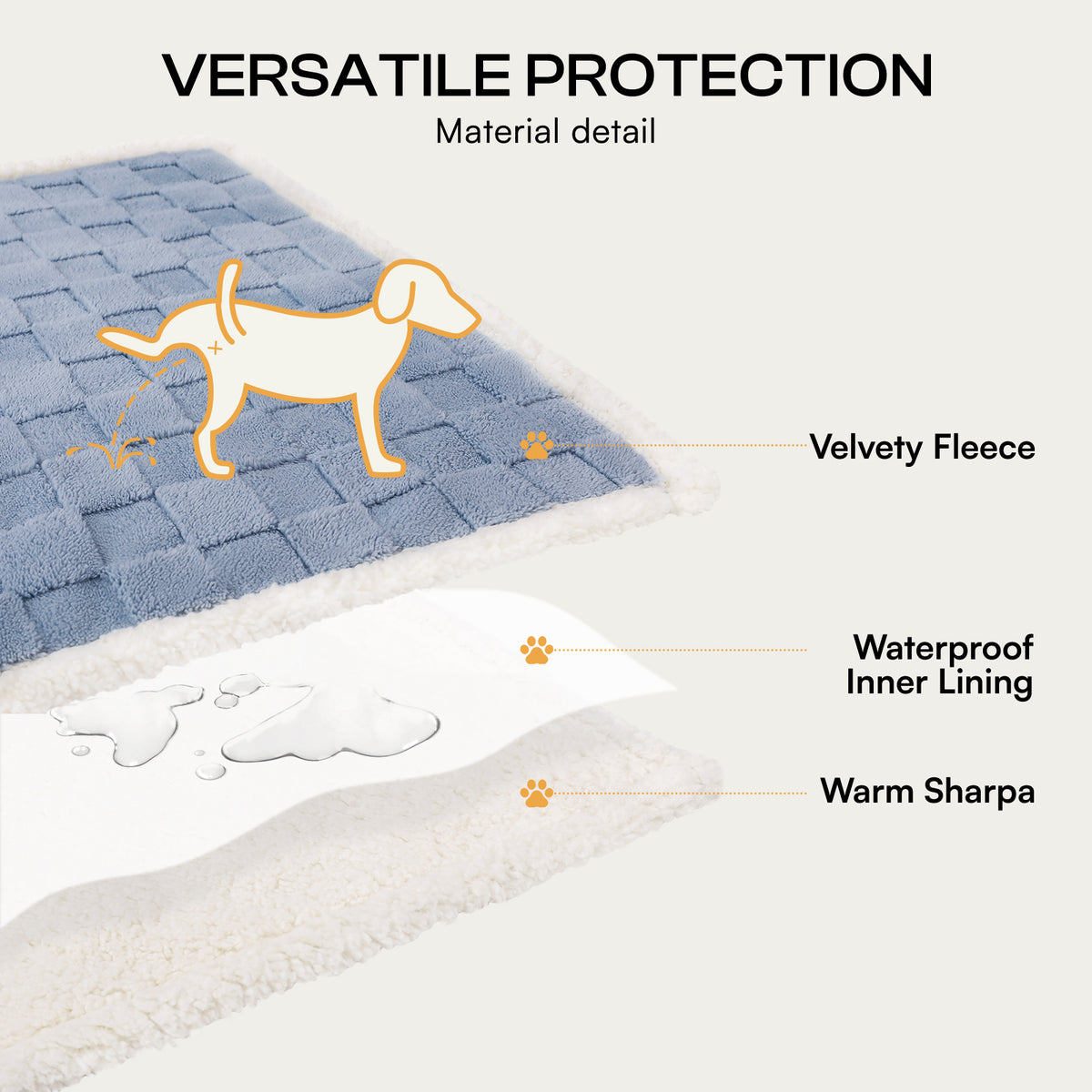 Reversible 3D Jacquard Soft Waterproof Pet Blanket for Large Dogs and Cats