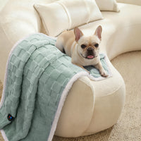Reversible 3D Jacquard Soft Waterproof Pet Blanket for Large Dogs and Cats