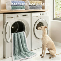 Reversible 3D Jacquard Soft Waterproof Pet Blanket for Large Dogs and Cats