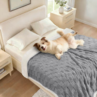 Reversible 3D Jacquard Soft Waterproof Pet Blanket for Large Dogs and Cats