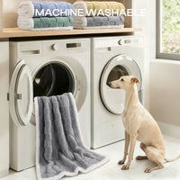 Reversible 3D Jacquard Soft Waterproof Pet Blanket for Large Dogs and Cats