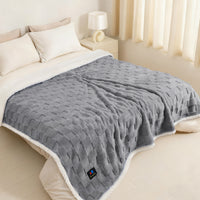 Reversible 3D Jacquard Soft Waterproof Pet Blanket for Large Dogs and Cats