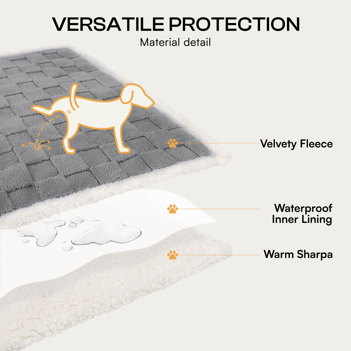 Reversible 3D Jacquard Soft Waterproof Pet Blanket for Large Dogs and Cats