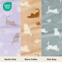 1 Pack 3 Small Pet Blanket Paw Printed Throw