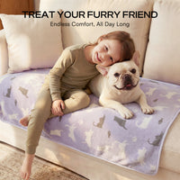 1 Pack 3 Small Pet Blanket Paw Printed Throw