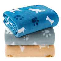 1 Pack 3 Small Pet Blanket Paw Printed Throw