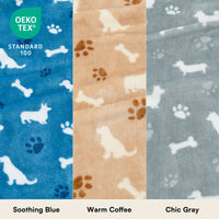 1 Pack 3 Small Pet Blanket Paw Printed Throw