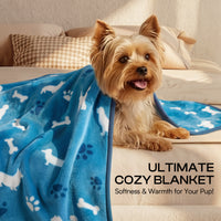1 Pack 3 Small Pet Blanket Paw Printed Throw