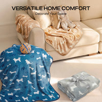 1 Pack 3 Small Pet Blanket Paw Printed Throw