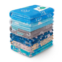 1 Pack 6 Fleece Dog Blanket Crate Paw Printed