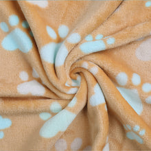 Load image into Gallery viewer, 1 Pack 3 Pet Blanket Flannel Paw Printed Throw for Dog Cat Grey/Brown/Blue