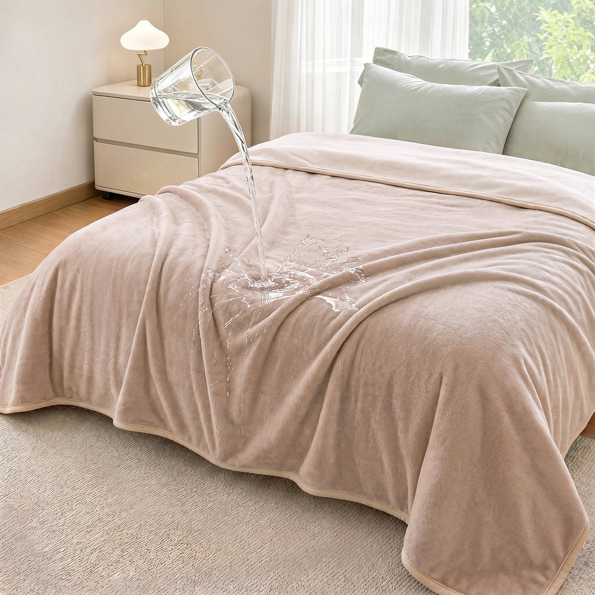 reversible-sherpa-fleece-waterproof-pet-blanket-for-dogs-and-cats#color_khaki