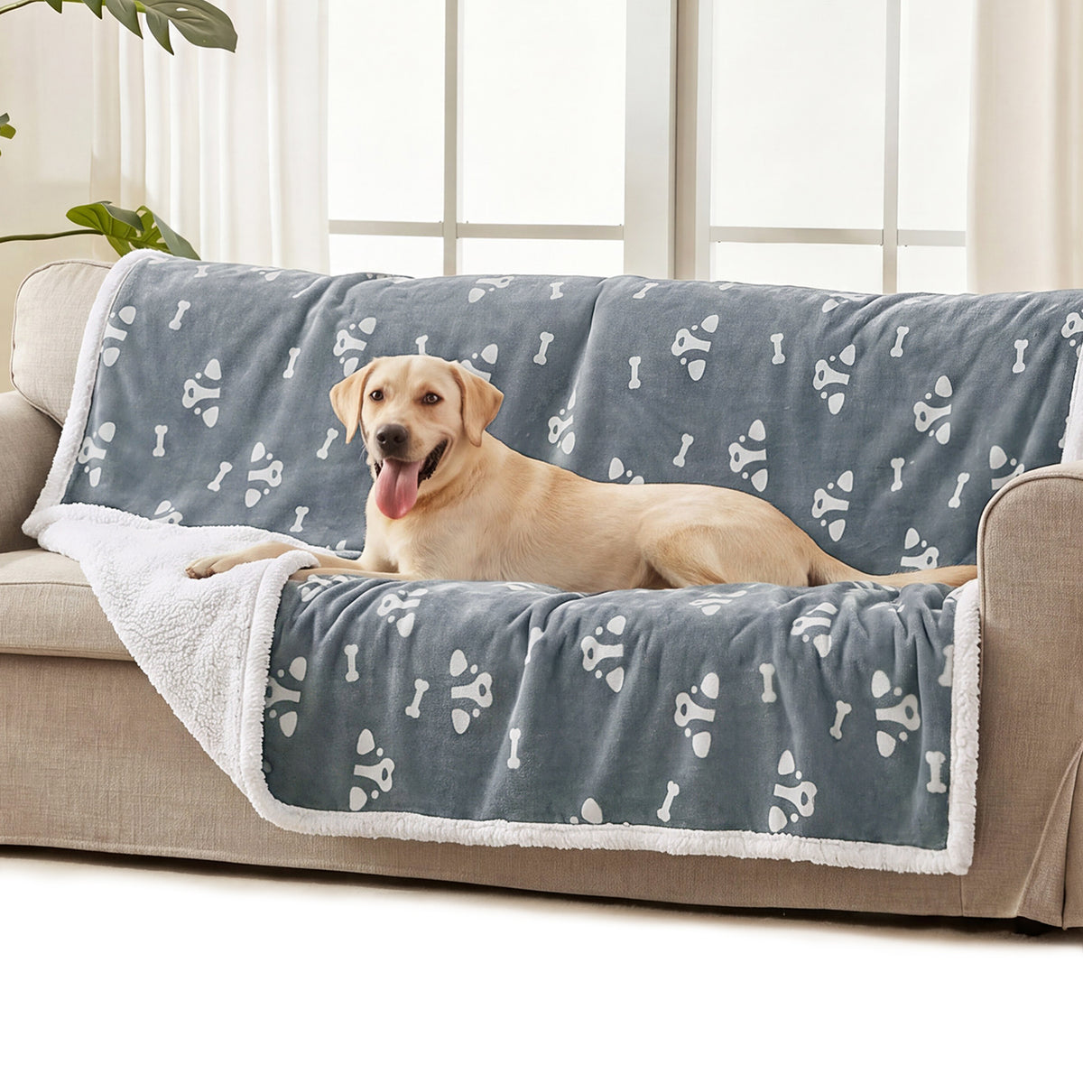 Waterproof Dog & Cat Blanket for Couch Sofa Bed