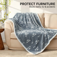 Waterproof Dog & Cat Blanket for Couch Sofa Bed