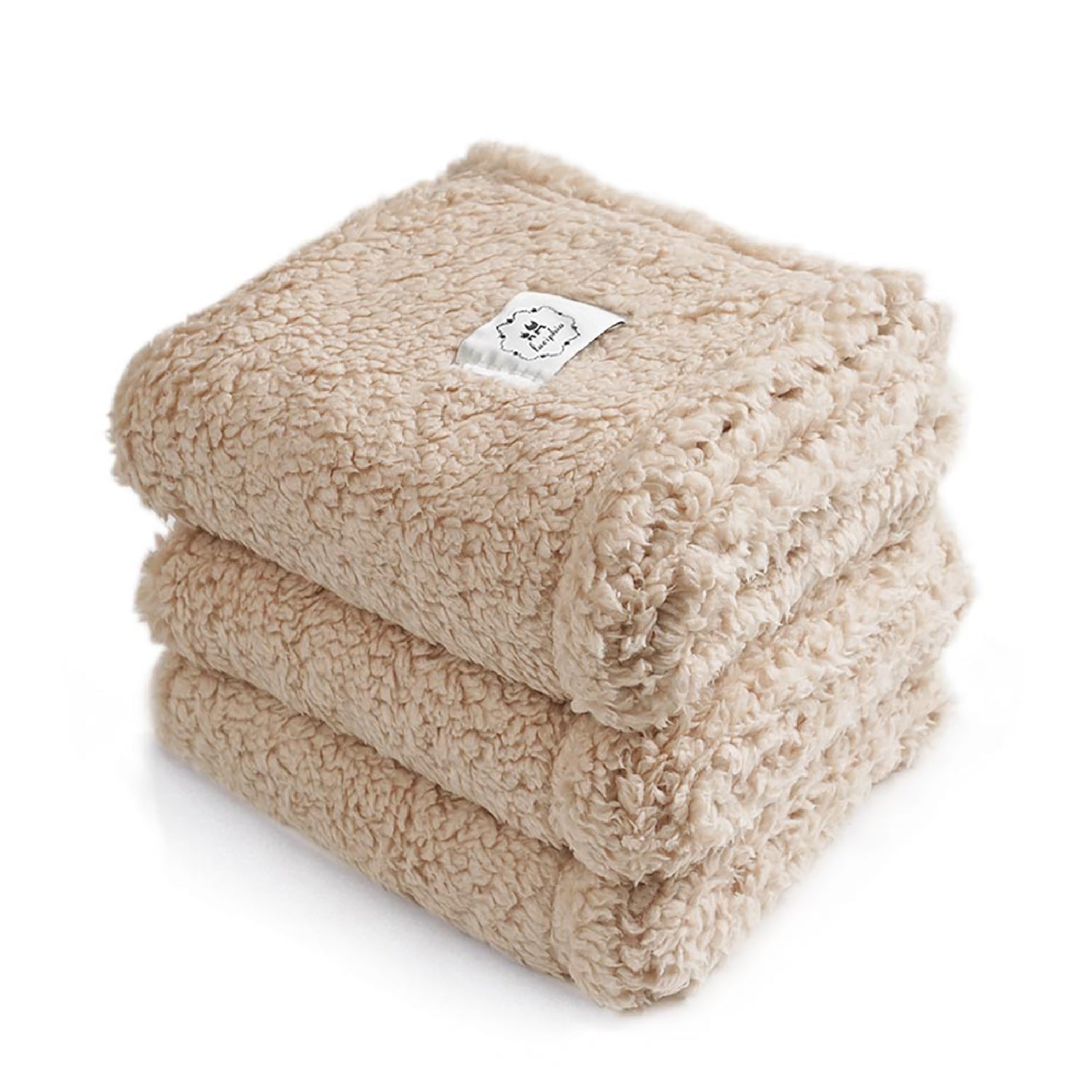 Soft Sherpa Dog Blanket for Dog Puppy Cat Beige
