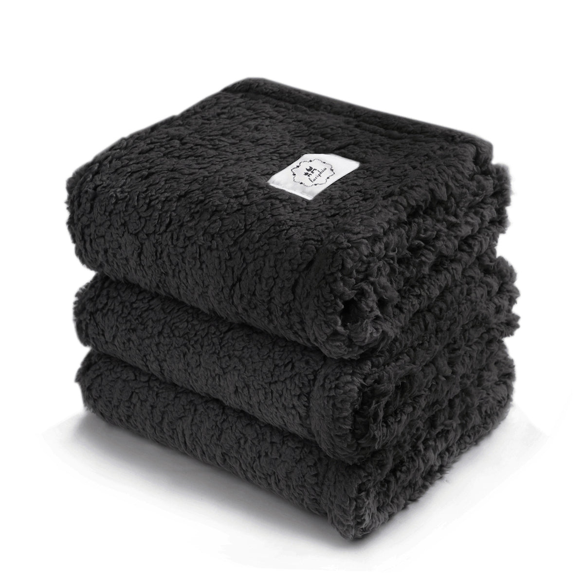 Soft Sherpa Dog Blanket for Dog Puppy Cat Black