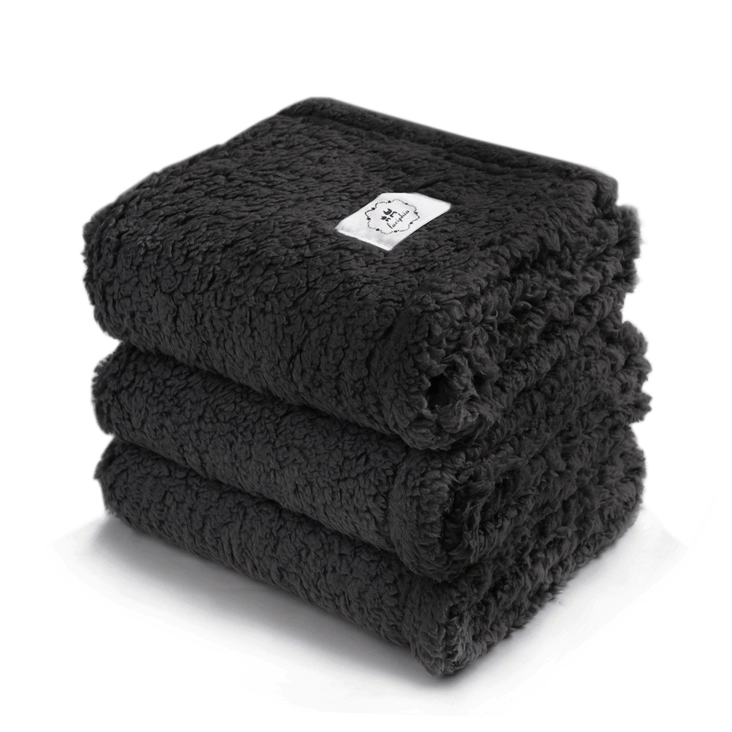 Soft Sherpa Dog Blanket for Dog Puppy Cat Black
