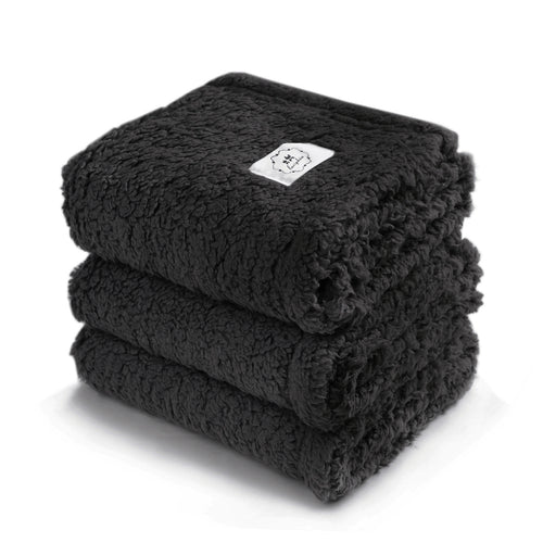 Soft Sherpa Dog Blanket for Dog Puppy Cat Black