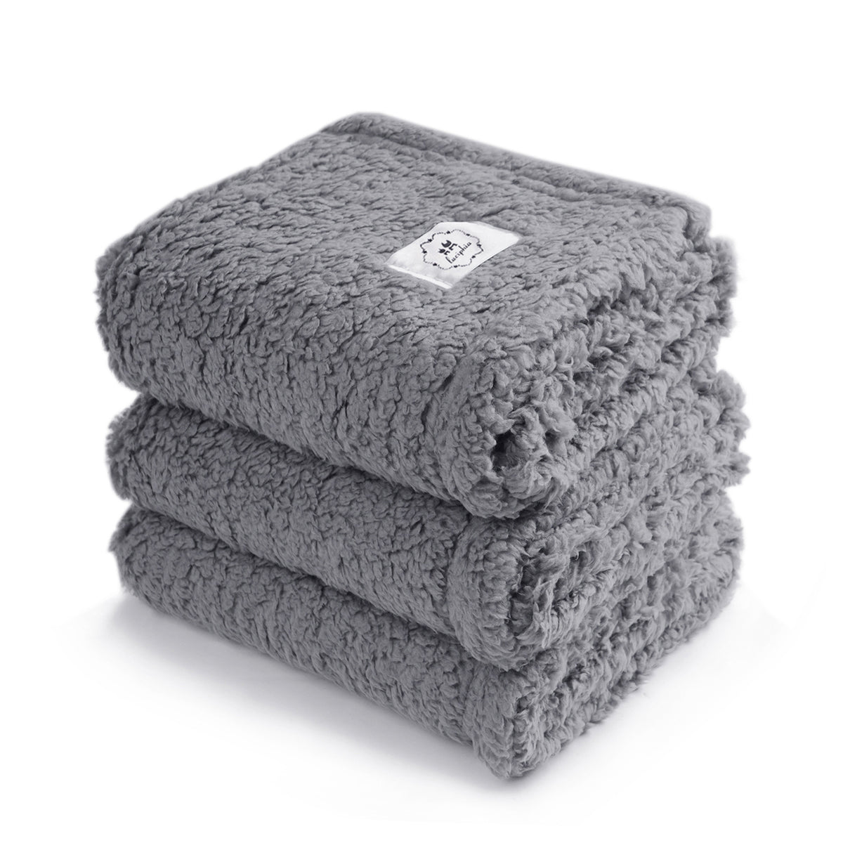 Soft Sherpa Dog Blanket for Dog Puppy Cat Grey