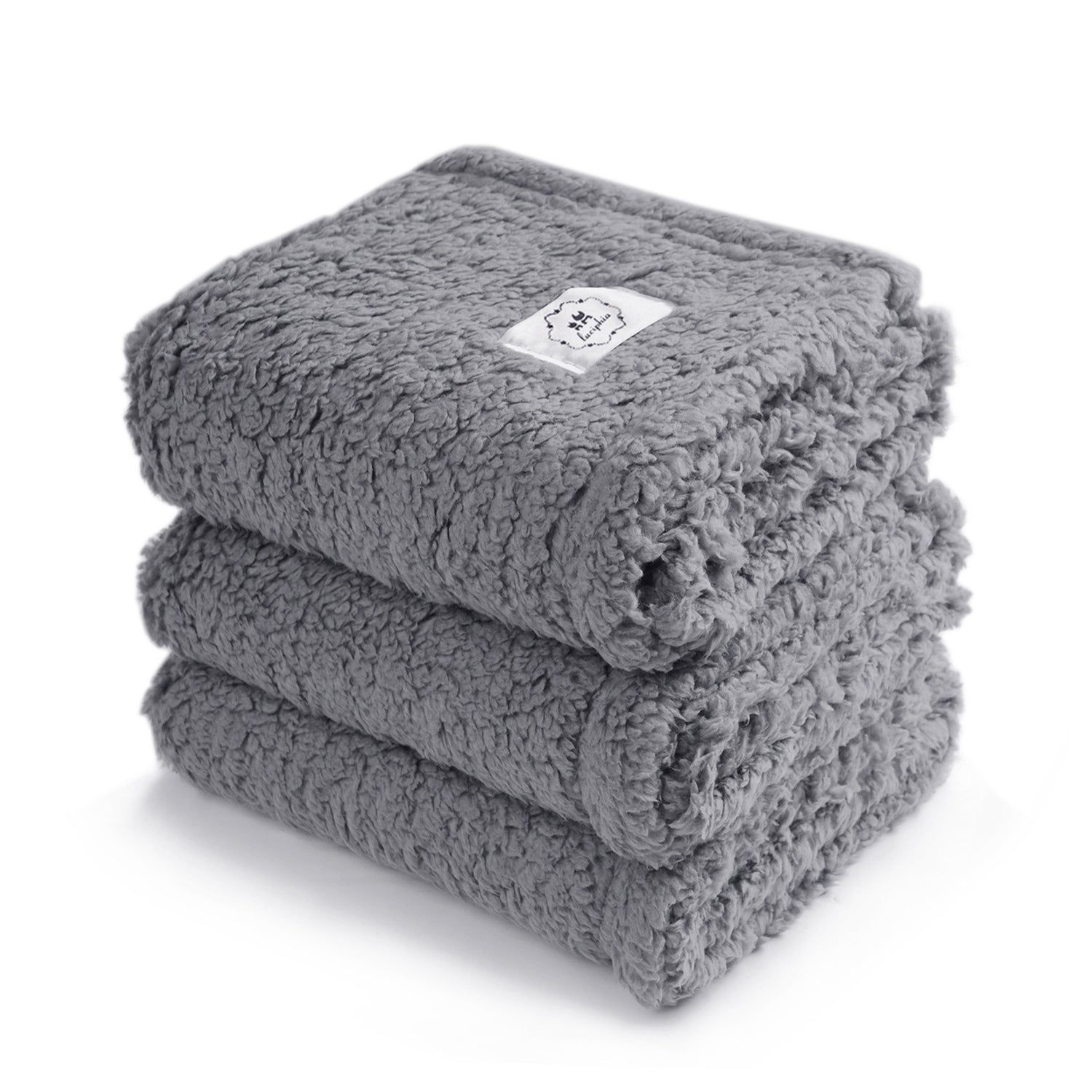 Soft Sherpa Dog Blanket for Dog Puppy Cat Grey