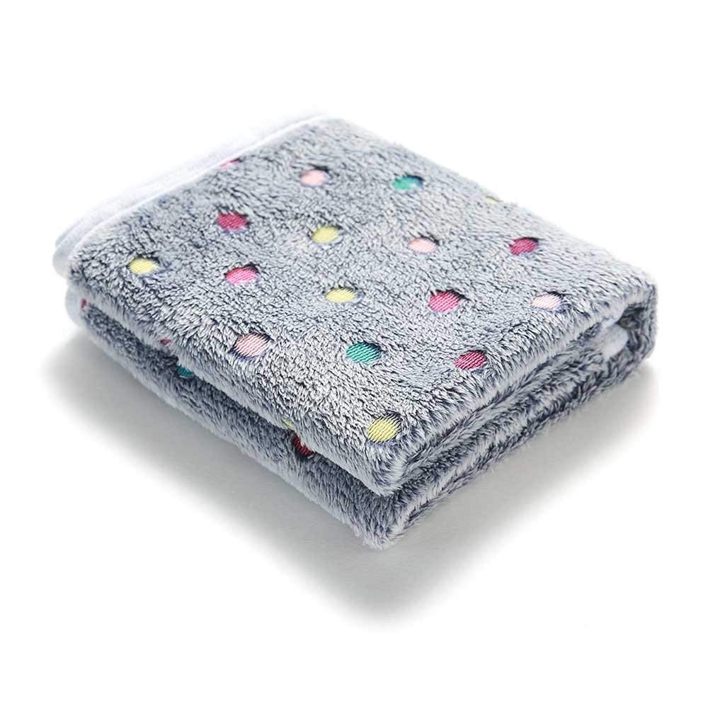 1 Pack 3 Soft Flannel Dog Blanket for Sofa Blue/Purple/Grey