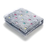 1 Pack 3 Soft Flannel Dog Blanket for Sofa Blue/Purple/Grey
