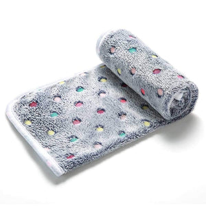Soft Flannel Pet Blanket 1 Pack 3 Blankets Blue/Purple/Grey