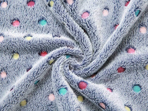 Soft Flannel Pet Blanket 1 Pack 3 Blankets Blue/Purple/Grey
