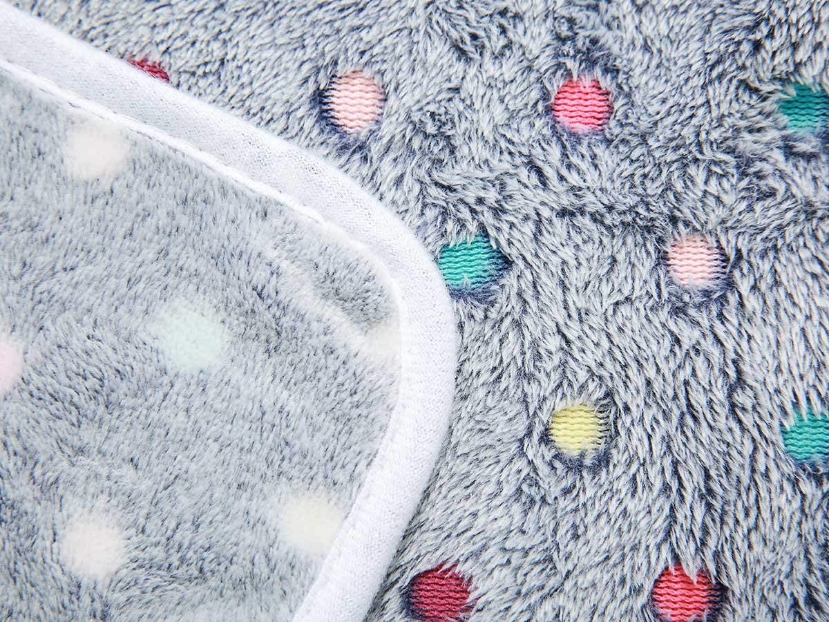 1 Pack 3 Soft Flannel Dog Blanket for Sofa Blue/Purple/Grey