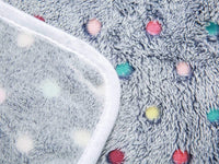 1 Pack 3 Soft Flannel Dog Blanket for Sofa Blue/Purple/Grey