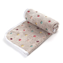 Load image into Gallery viewer, Soft Flannel Pet Blanket 1 Pack 3 Blankets Beige/Brown/Pink