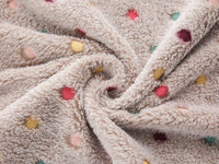 1 Pack 3 Soft Flannel Dog Blanket for Sofa Beige/Brown/Pink