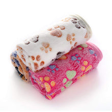 Load image into Gallery viewer, 1 Pack 3 Small Pet Blanket Paw Printed Throw | Brown/Pink/White