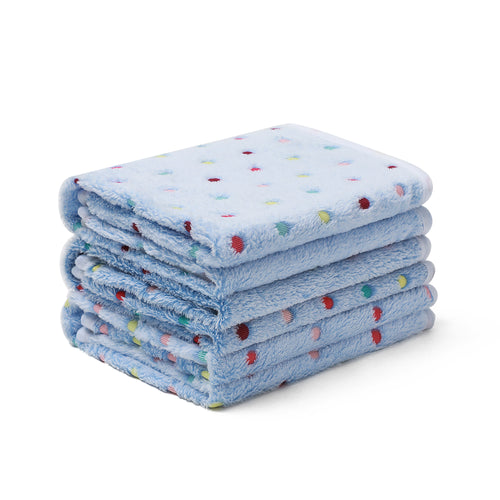 Soft Flannel Pet Blanket for Dog and Cat Blue