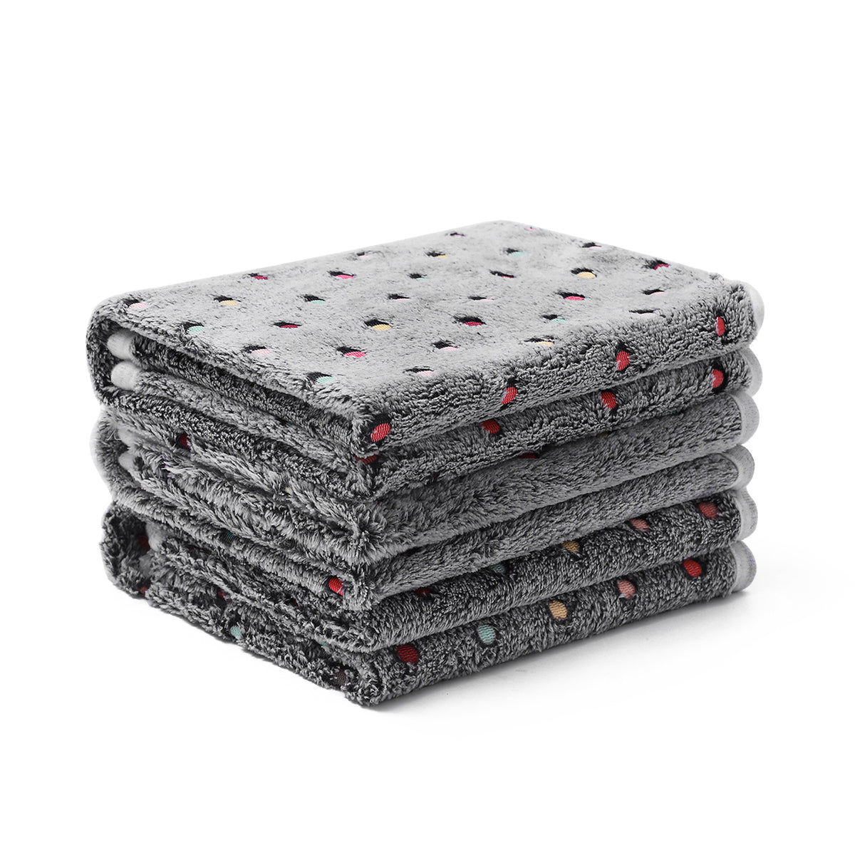 1 Pack 3 Soft Flannel Dog Blanket for Sofa Grey