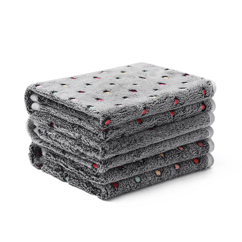 Soft Flannel Pet Blanket for Dog and Cat Grey