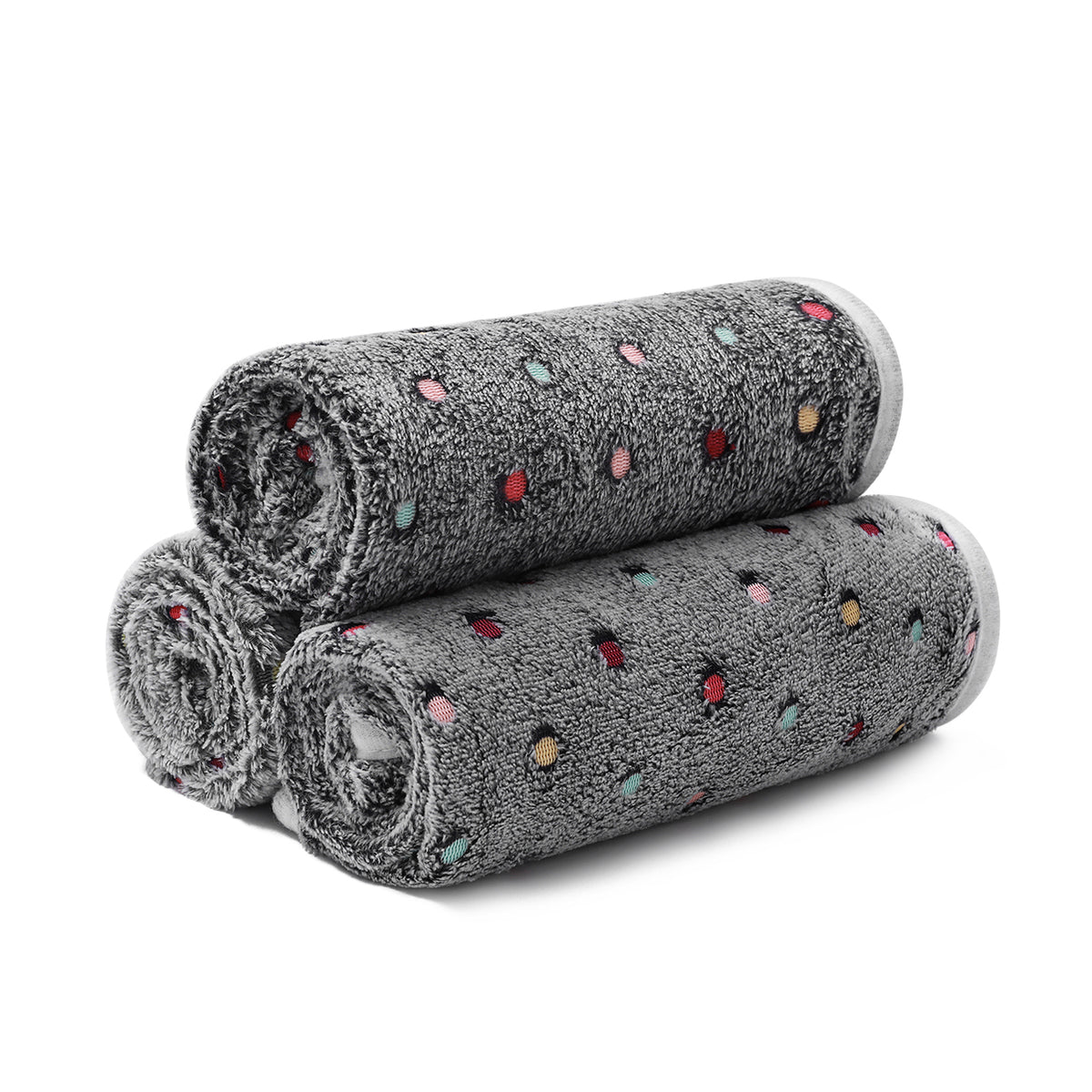 1 Pack 3 Soft Flannel Dog Blanket for Sofa Grey