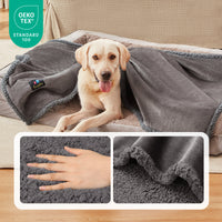 Reversible Waterproof Blanket for Large Dogs Light Grey