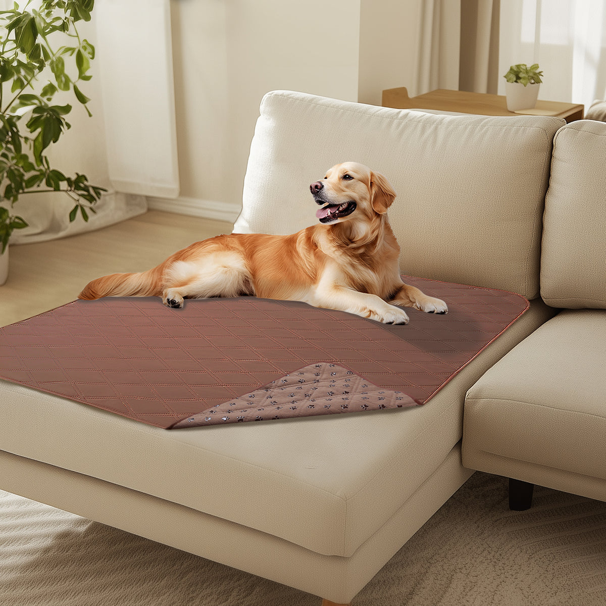 Dog Waterproof Blanket for Couch Coffee & Brown