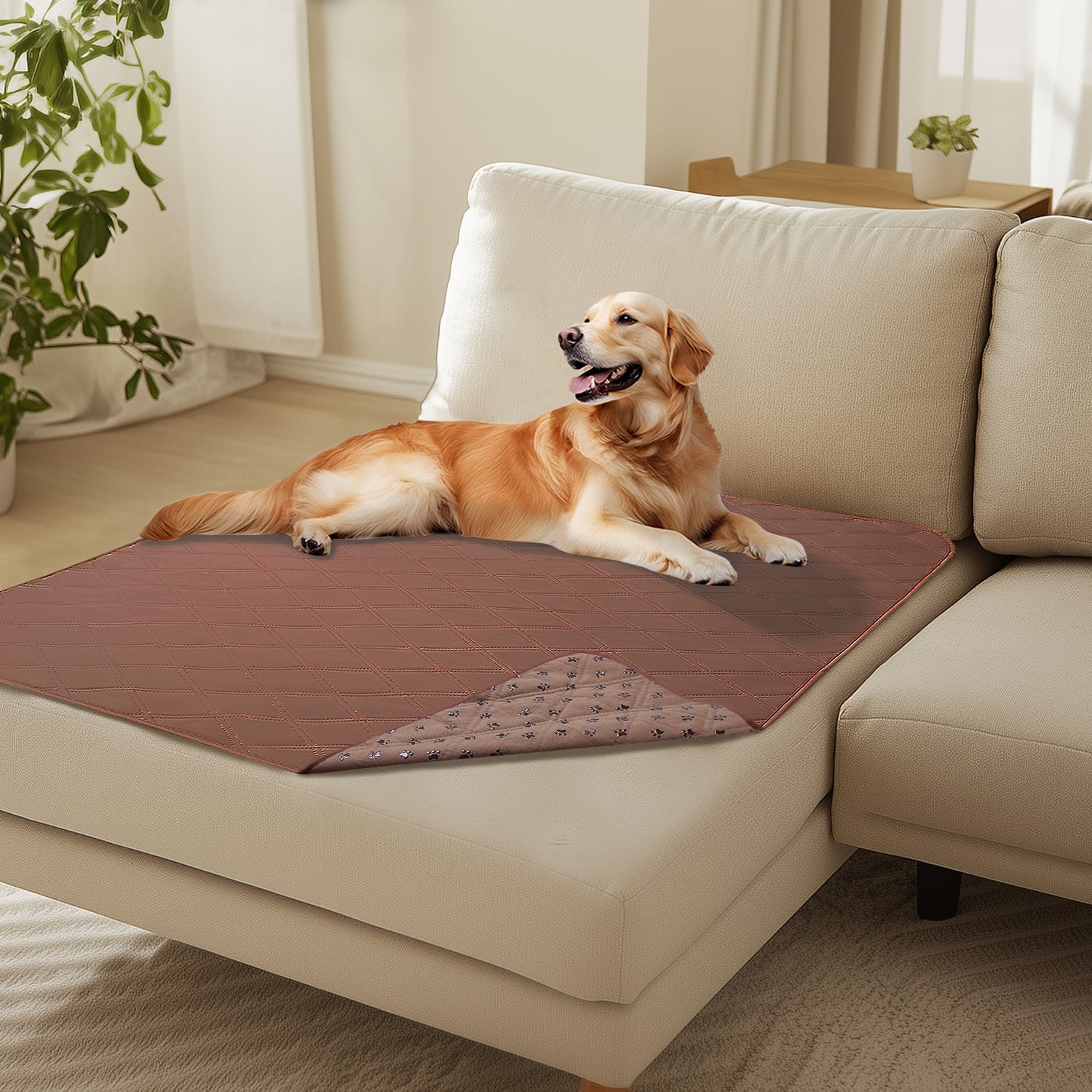 Dog Waterproof Blanket for Couch Coffee & Brown