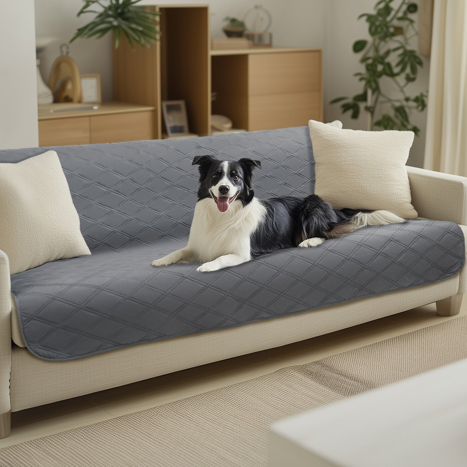 Dog Waterproof Blanket for Couch Light Grey